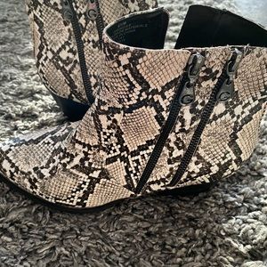 Snake skin boots
